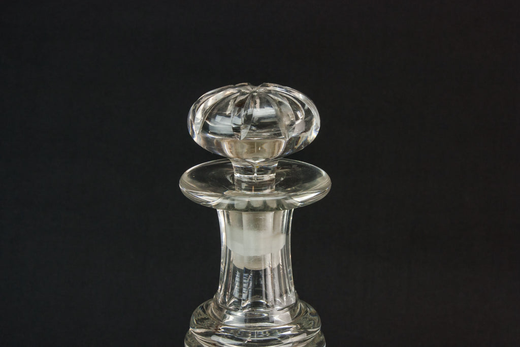 Cut glass barrel decanter
