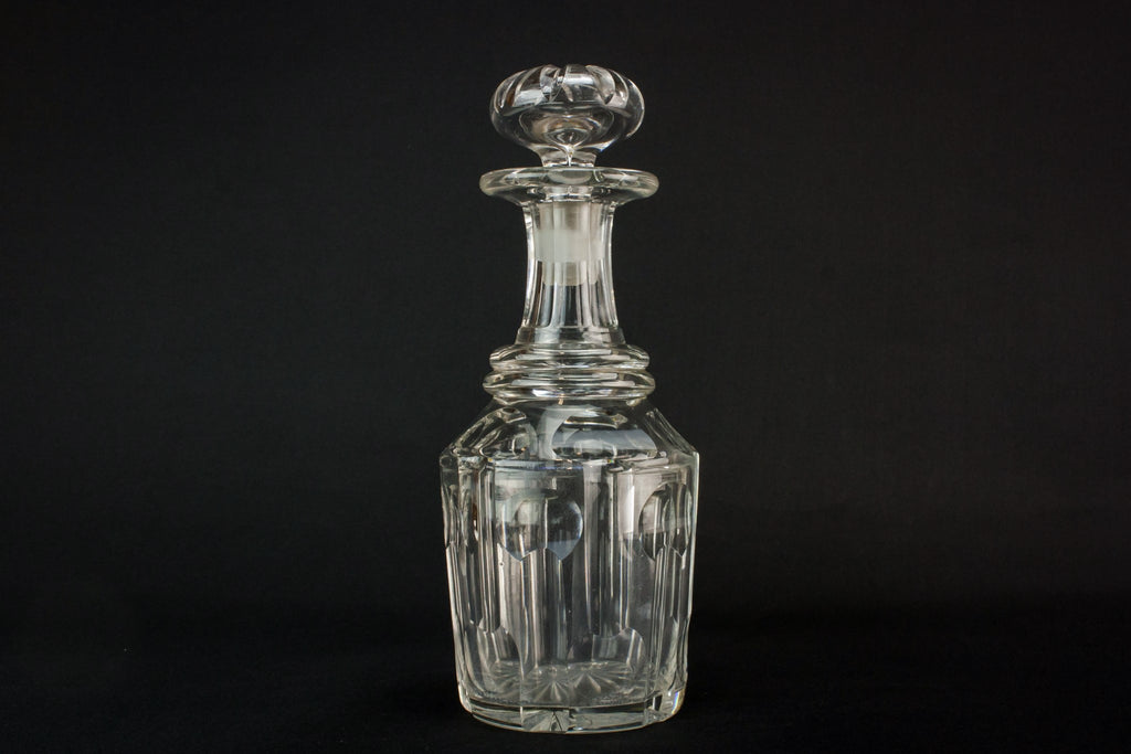 Cut glass barrel decanter