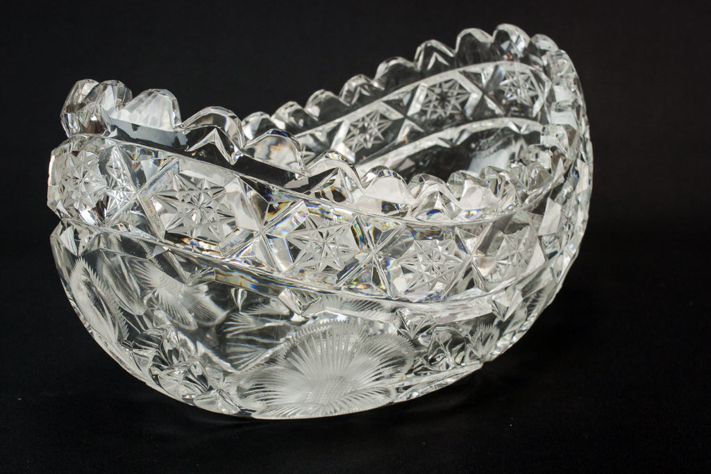 Heavy glass bowl
