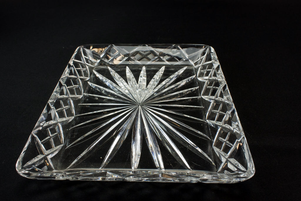 Cut glass cheese dish