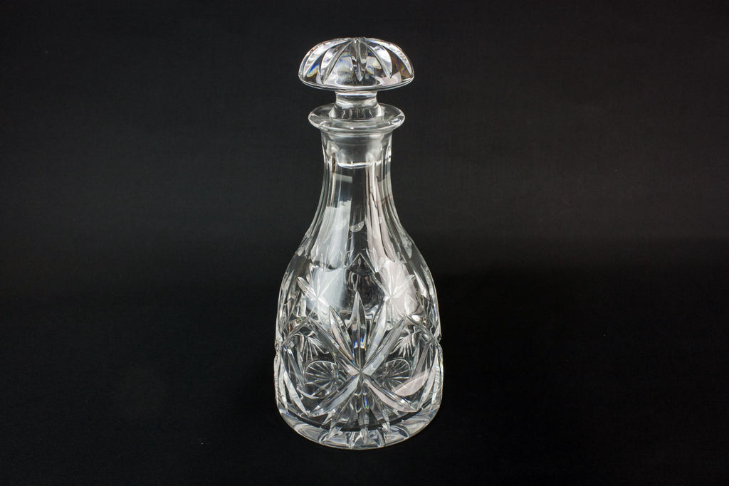 Bell cut glass decanter