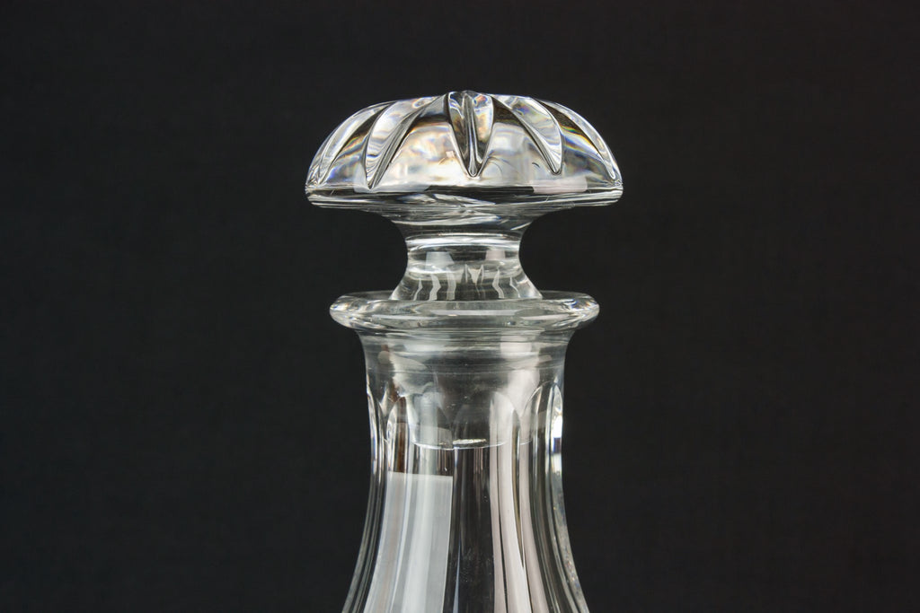 Bell cut glass decanter