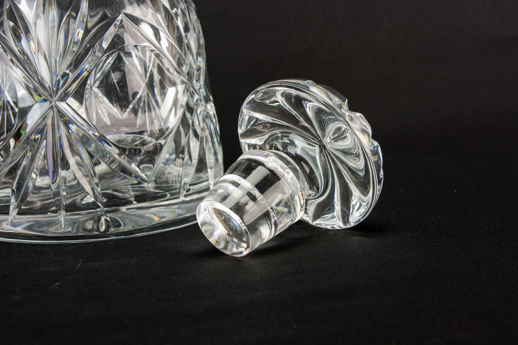 Bell cut glass decanter