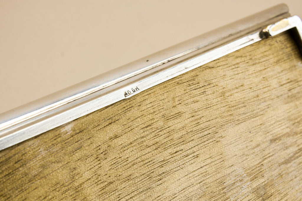 Silver plated wooden box