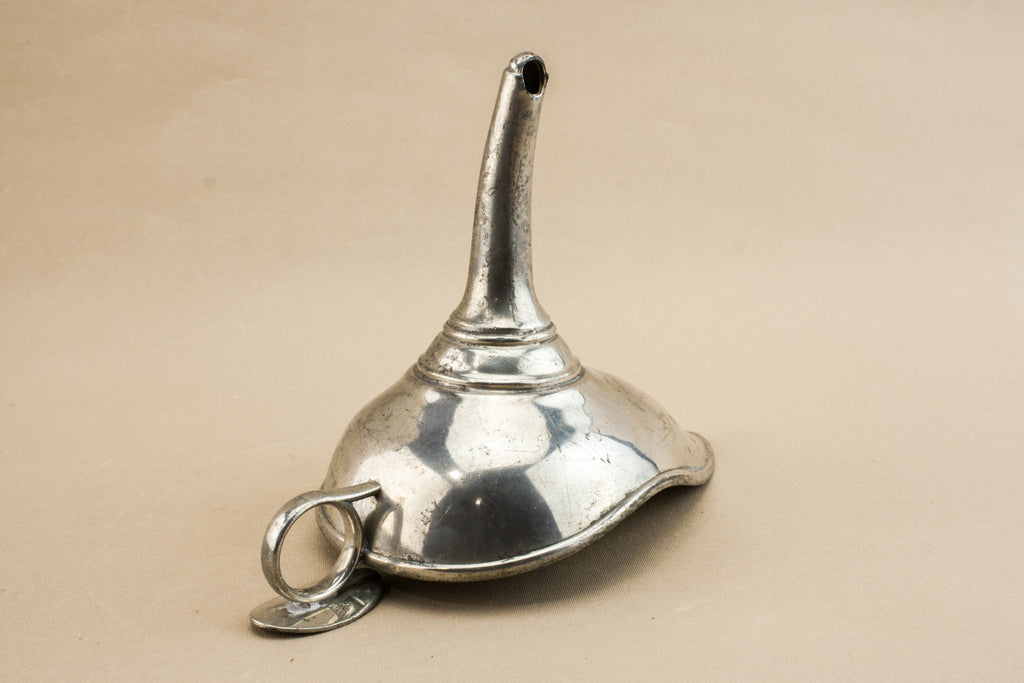 Pewter wine decanter funnel