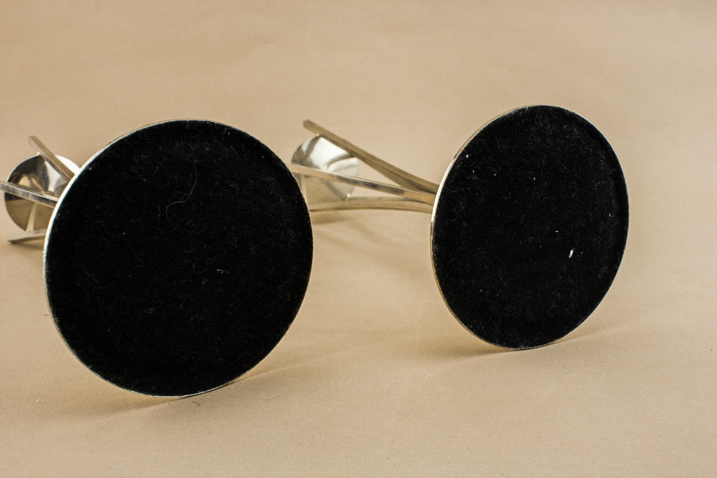 2 Modernist candlesticks