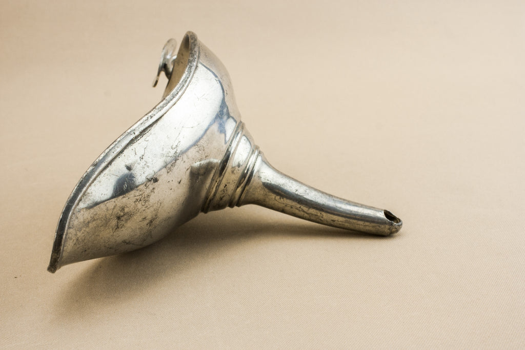 Pewter wine decanter funnel