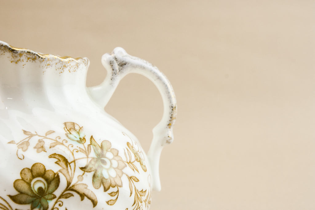 White bone china creamer