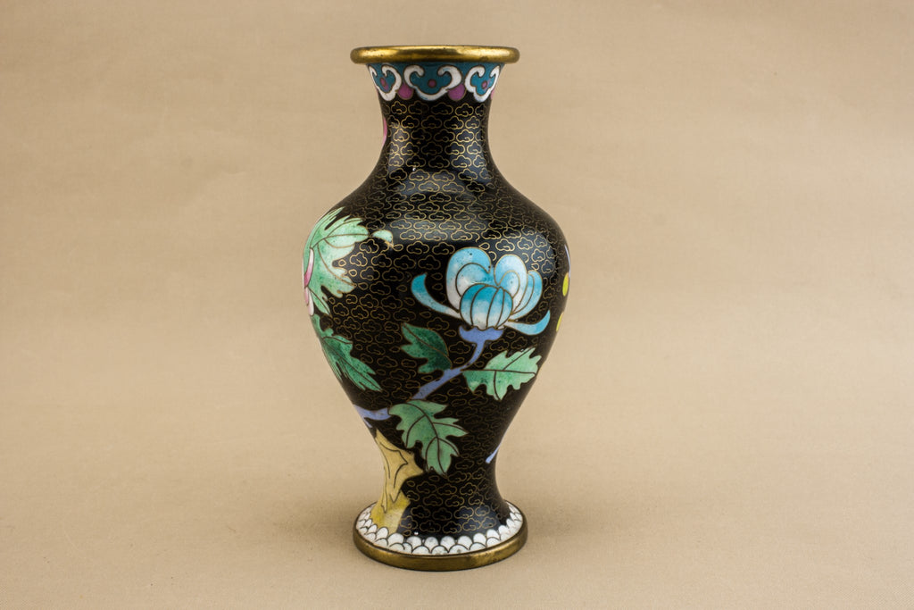 Cloisonne enamel vase