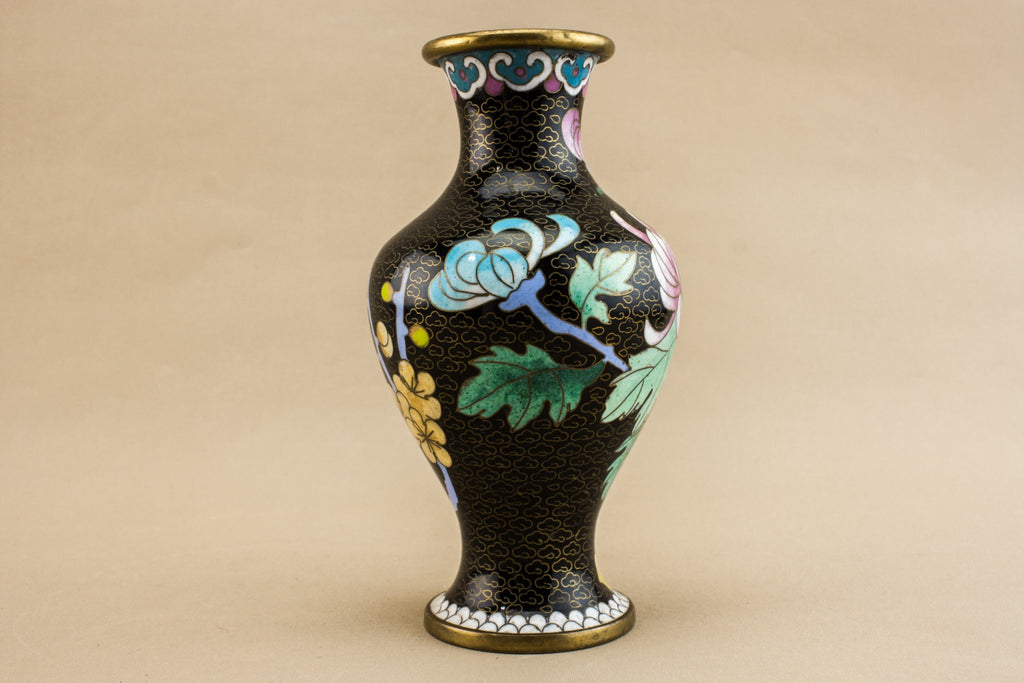 Cloisonne enamel vase
