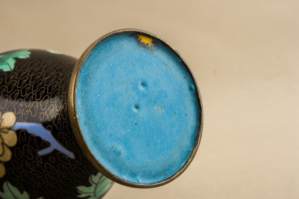 Cloisonne enamel vase