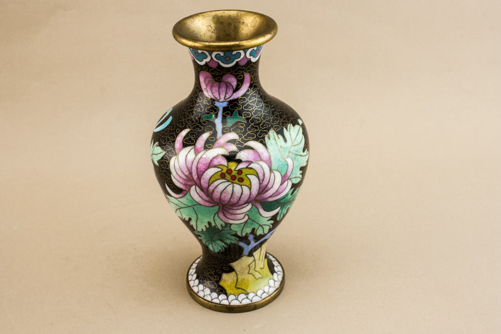 Cloisonne enamel vase