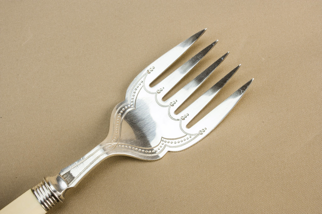 Serving fork & knife set