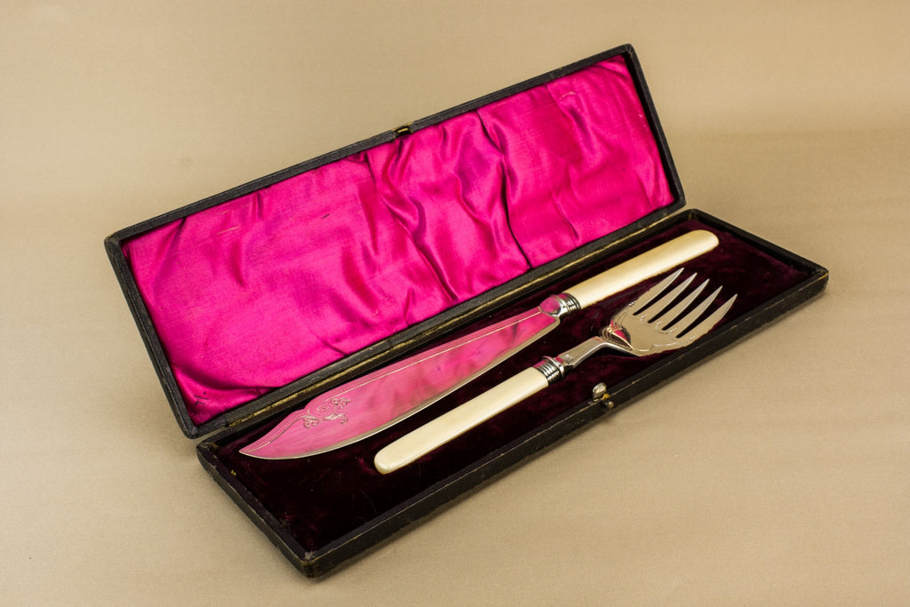 Serving fork & knife set