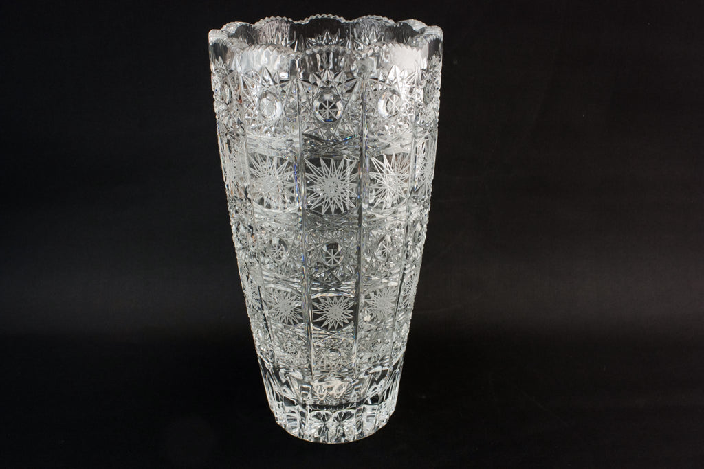 Tall glass vase