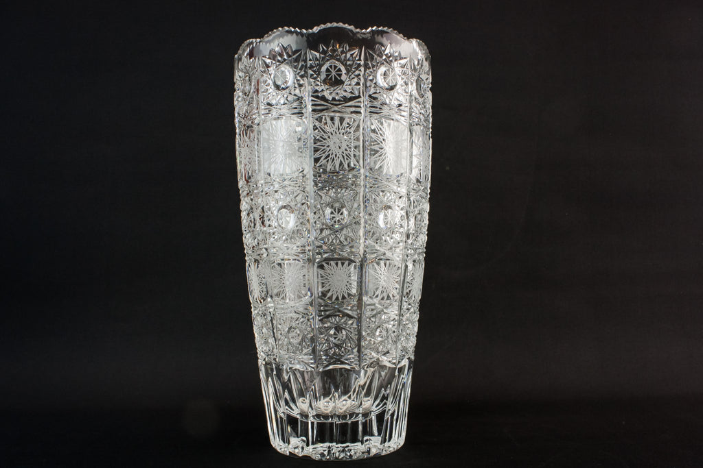 Tall glass vase