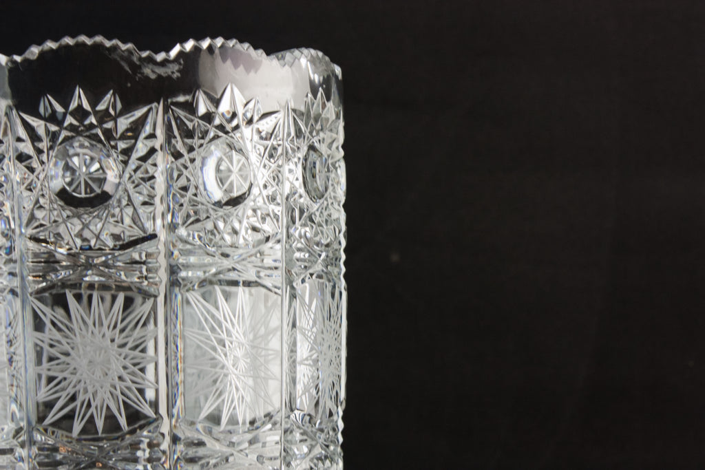 Tall glass vase