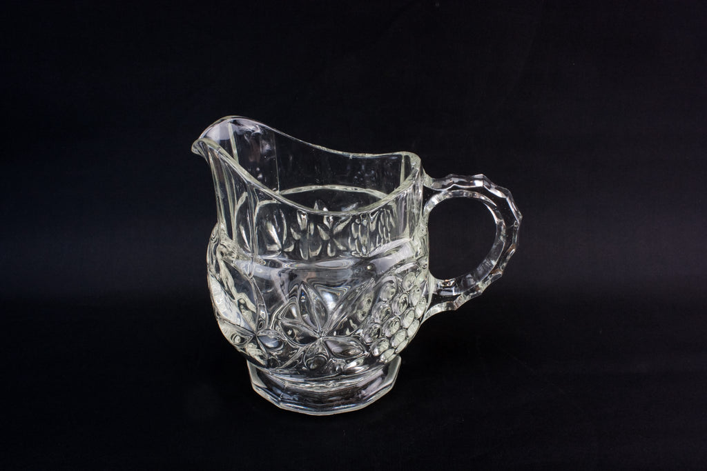 Pressed glass water jug