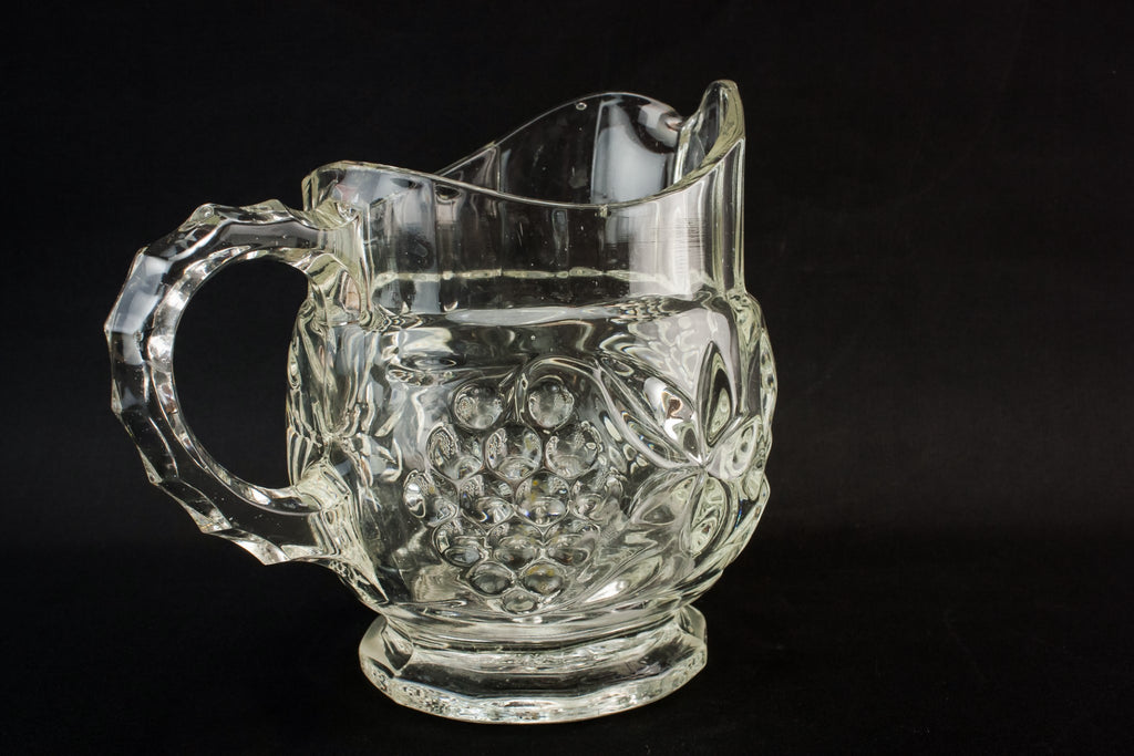 Pressed glass water jug