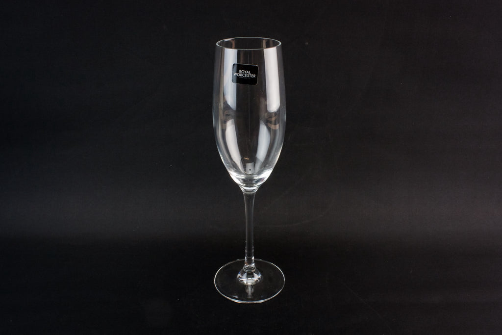 4 crystal champagne flutes
