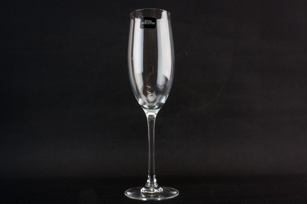 4 crystal champagne flutes