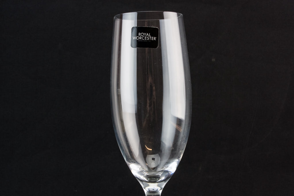 4 crystal champagne flutes