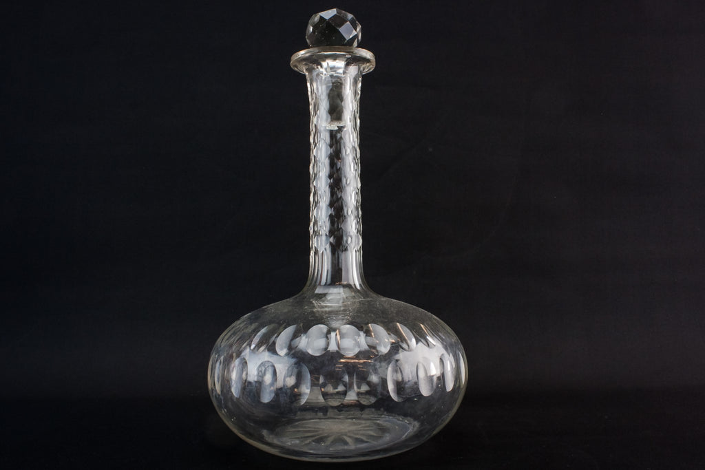 Cut glass wine decanter