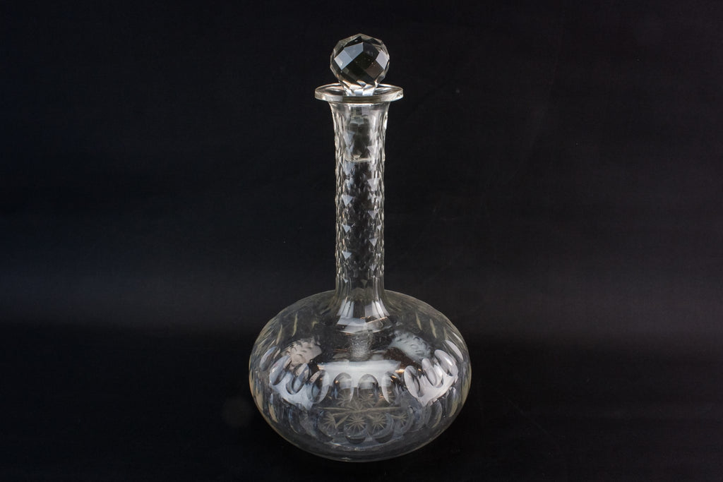 Cut glass wine decanter