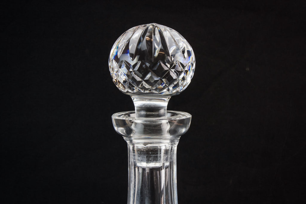 Wine cut glass ship decanter