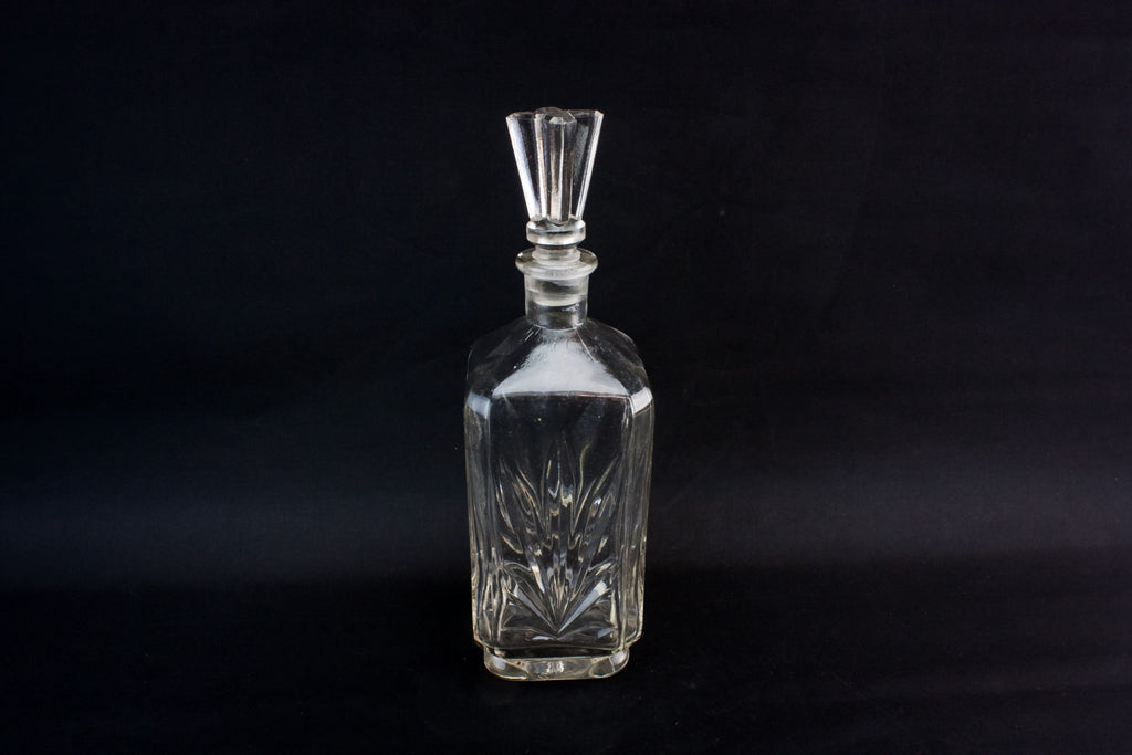 Square glass decanter