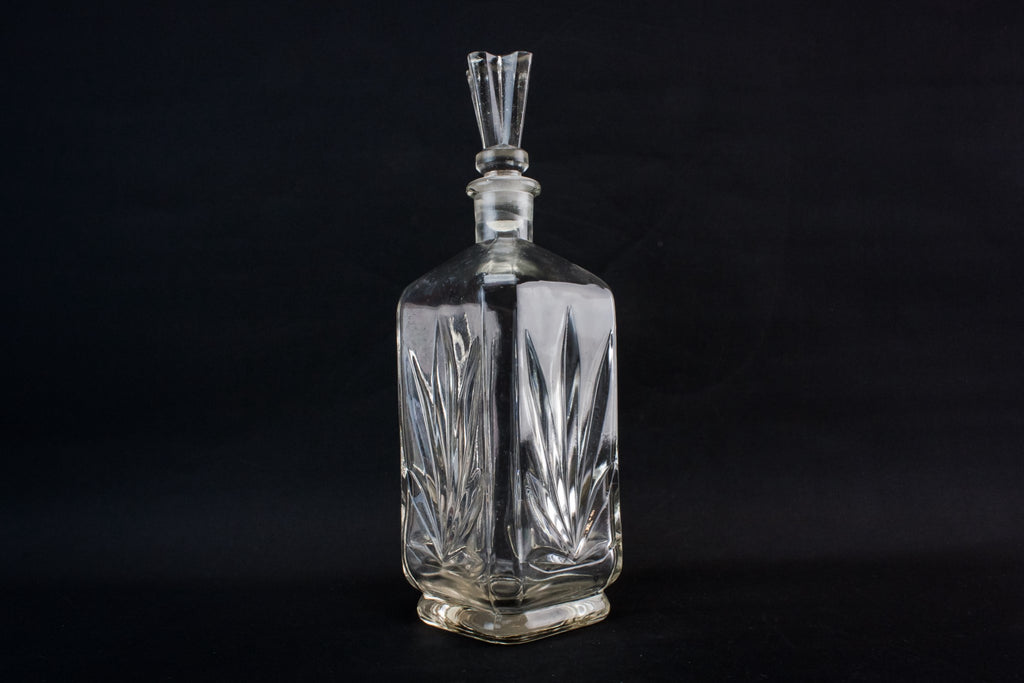 Square glass decanter
