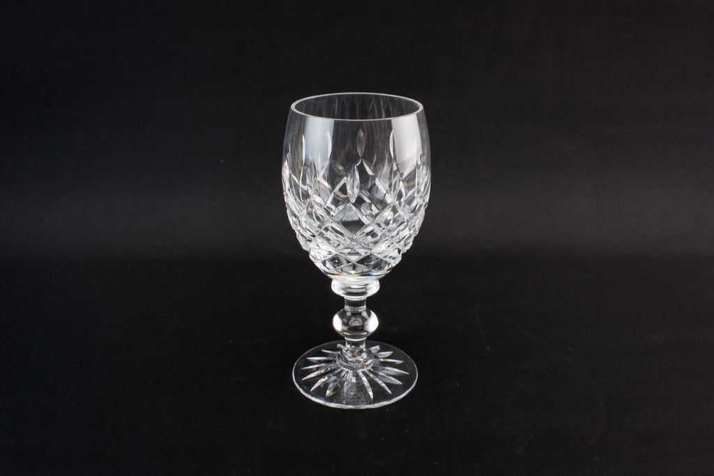 6 cut glass wine glasses