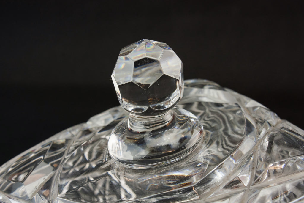 Cut glass cheese dish