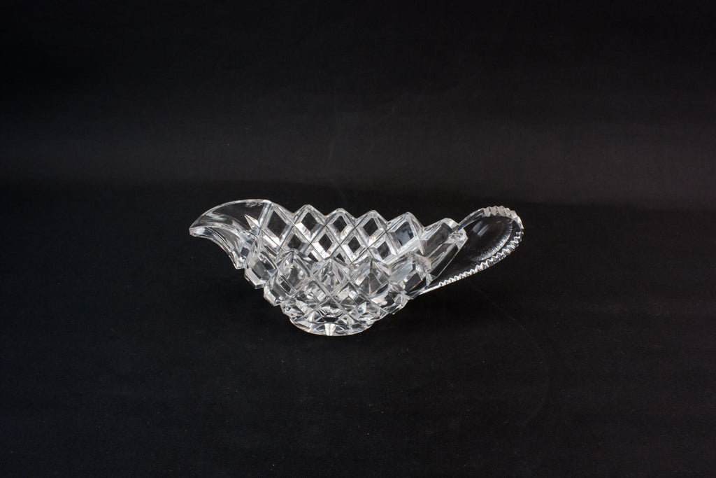 Art Deco glass gravy boat