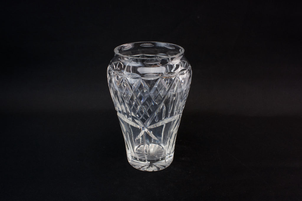 Cut glass vase