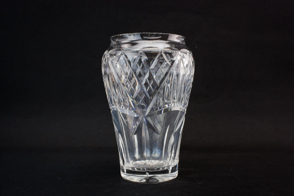 Cut glass vase
