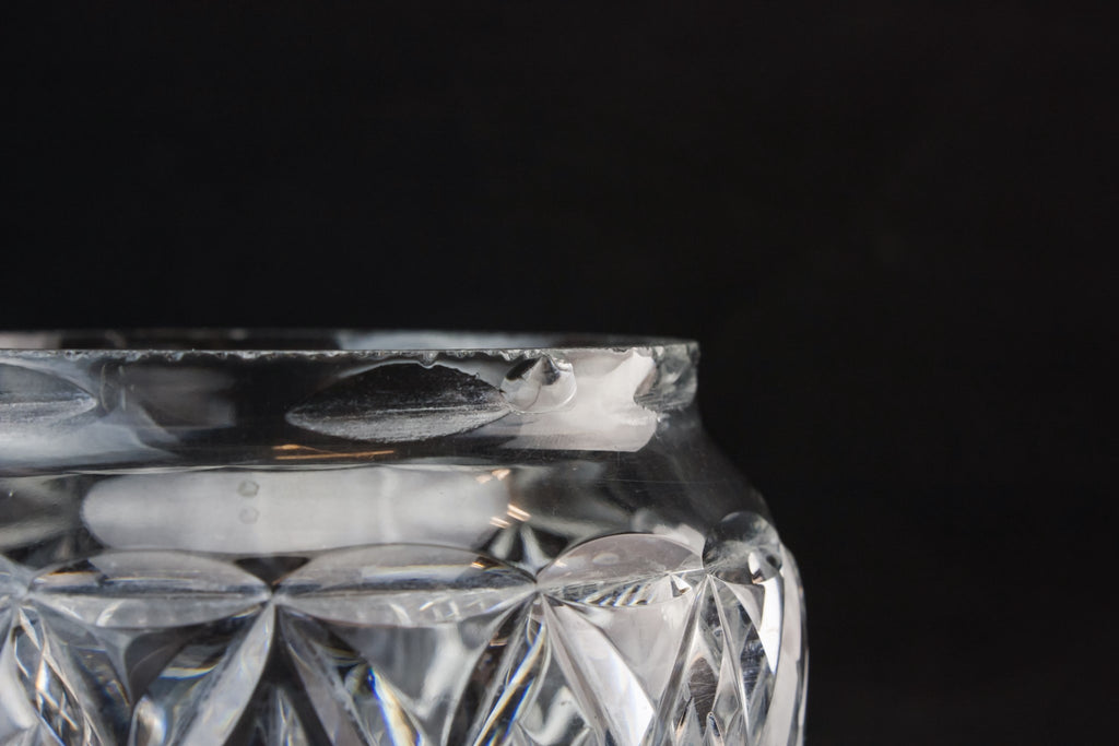 Cut glass vase