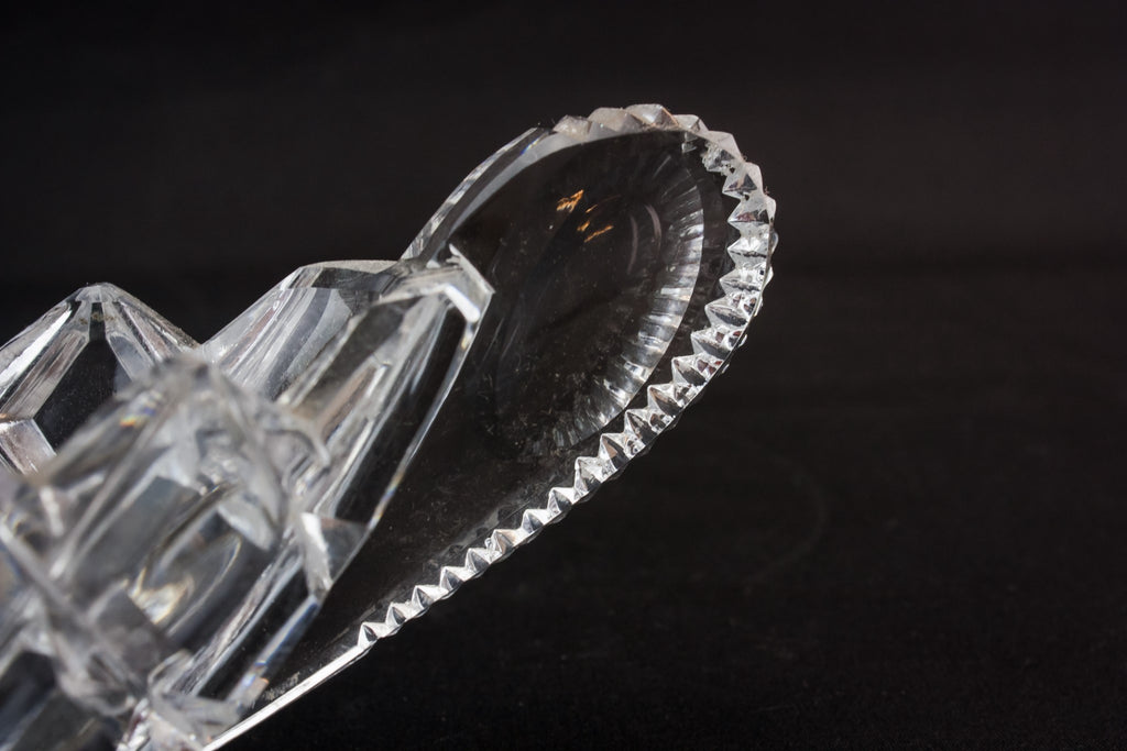 Art Deco glass gravy boat