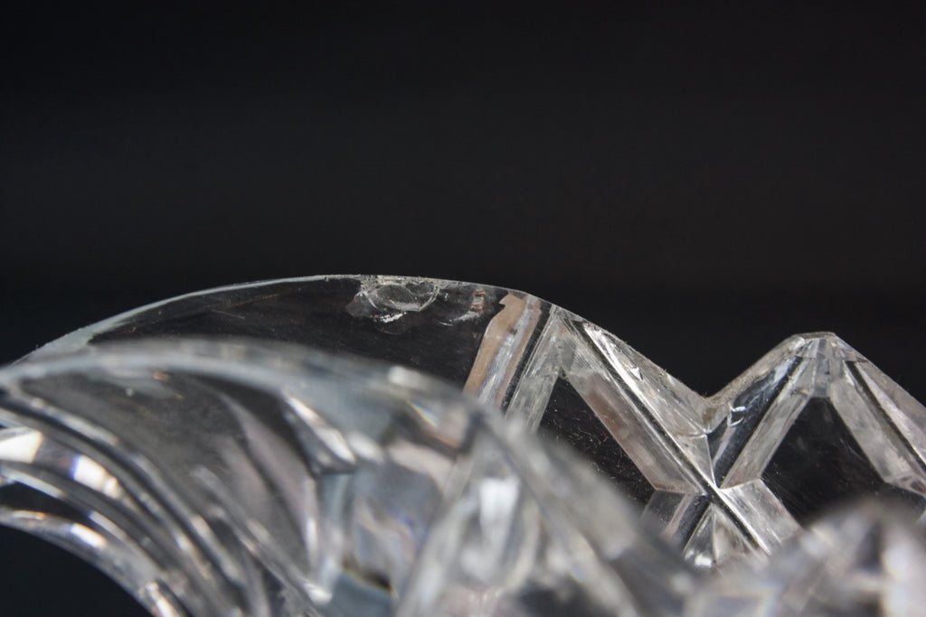 Art Deco glass gravy boat