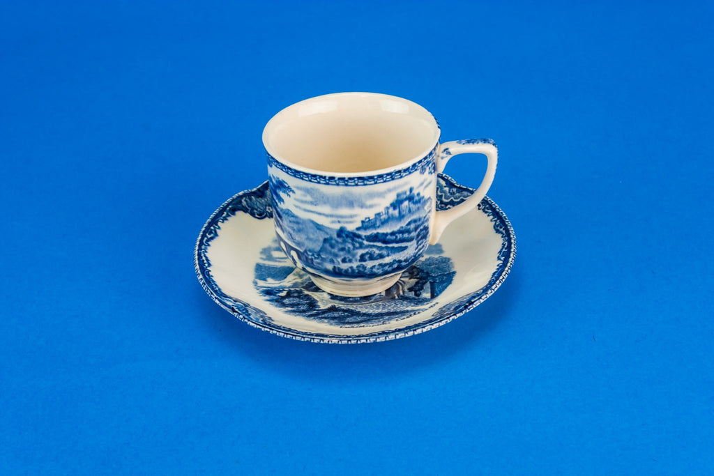 Blue coffee set for six