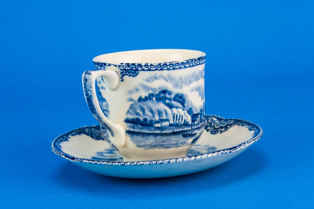 Blue coffee set for six