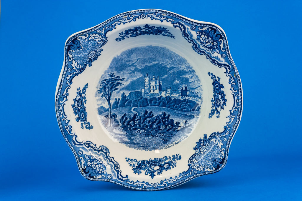 Blue and white serving bowl