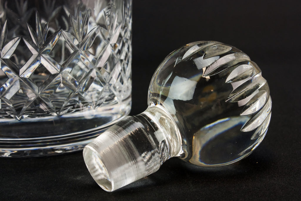 Large moulded glass decanter