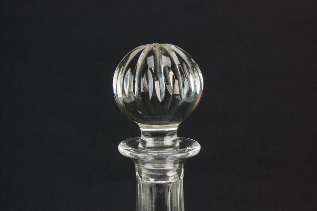 Large moulded glass decanter