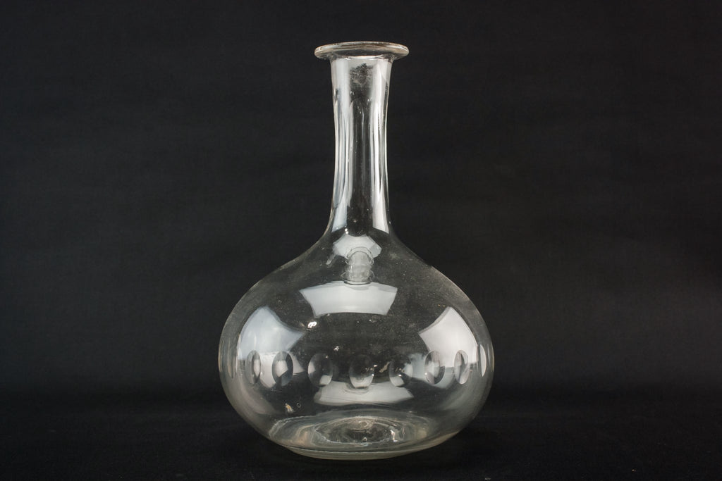 Globular glass carafe