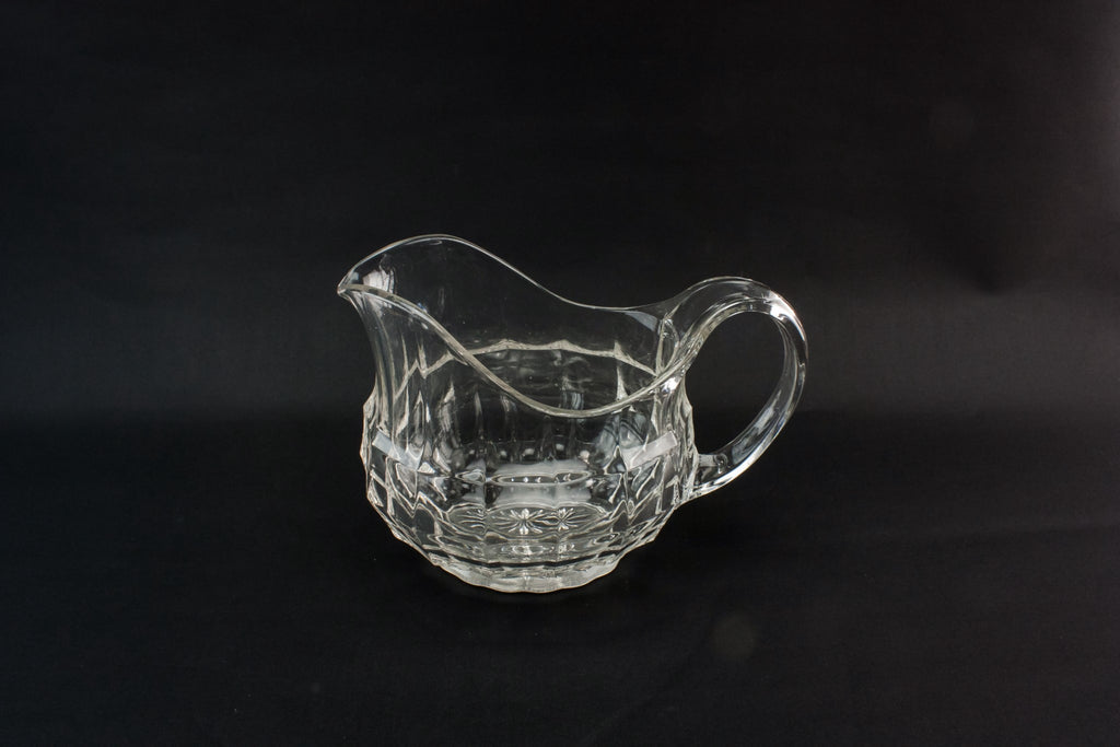 Pressed glass water jug