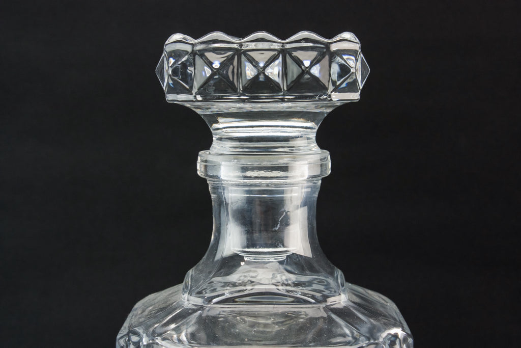 Moulded glass whisky decanter