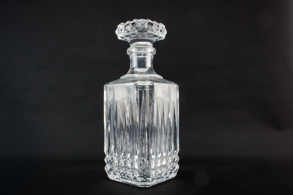 Moulded glass whisky decanter
