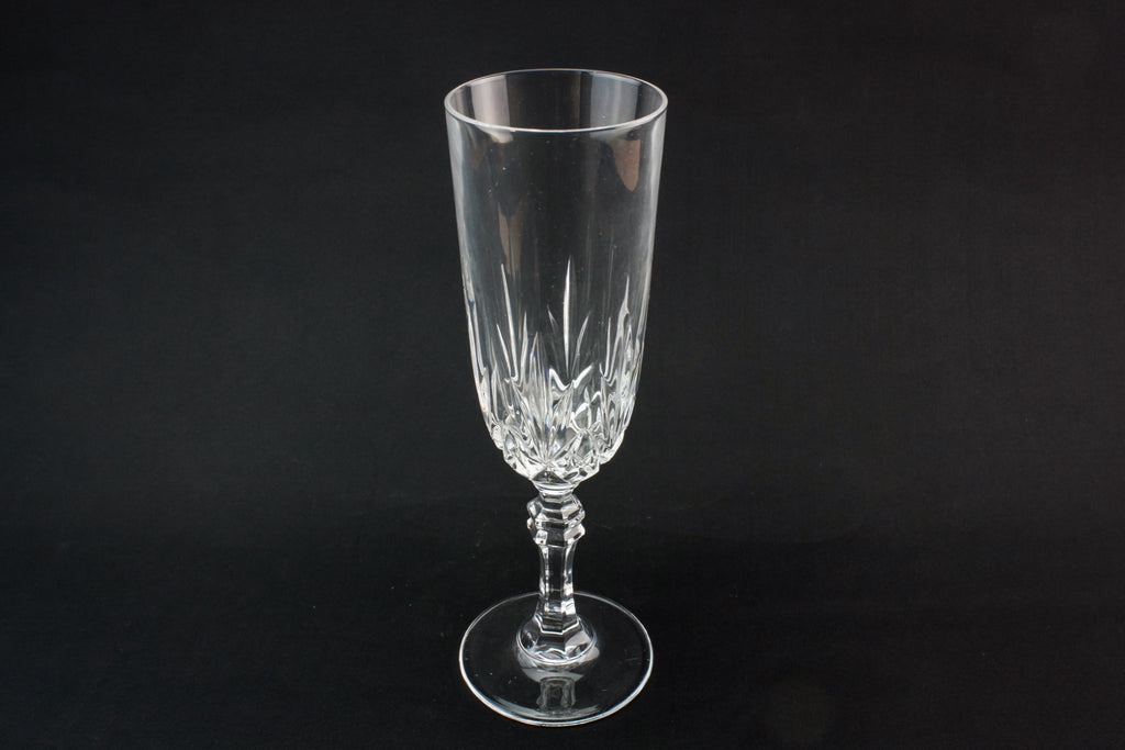 2 crystal champagne flutes