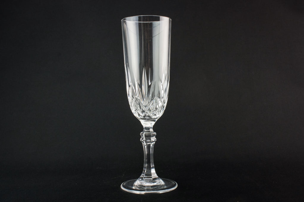 2 crystal champagne flutes
